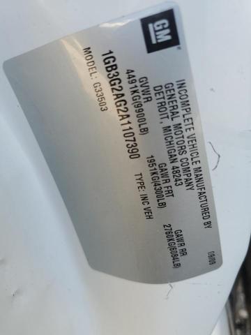 1GB3G2AG2A1107390 - 2010 CHEVROLET EXPRESS G3 WHITE photo 12
