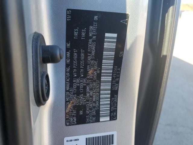 5TDKK3DC0FS676737 - 2015 TOYOTA SIENNA LE SILVER photo 14