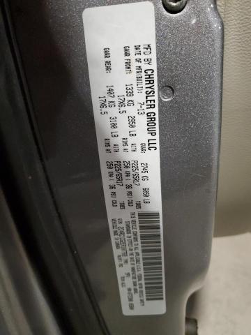 2C4RC1CG2ER107769 - 2014 CHRYSLER TOWN & COU TOURING L SILVER photo 13