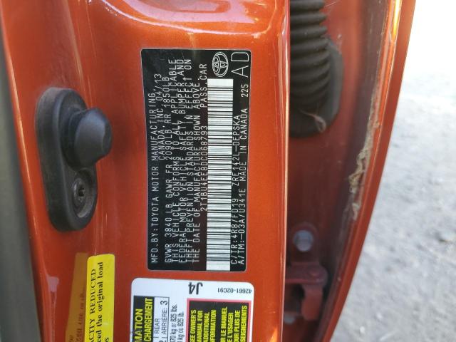 2T1BU4EE8DC068793 - 2013 TOYOTA COROLLA BASE Narıncı foto 12