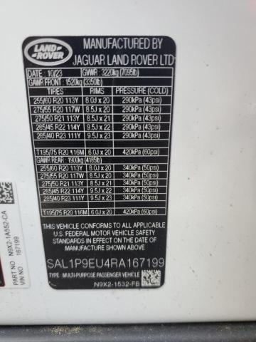 SAL1P9EU4RA167199 - 2024 LAND ROVER RANGE ROVE SE WHITE photo 13