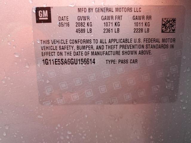 1G11E5SA6GU156614 - 2016 CHEVROLET MALIBU LIM LTZ SILVER photo 12