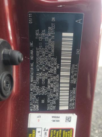 5TDKK3DCXBS116394 - 2011 TOYOTA SIENNA LE BURGUNDY photo 13