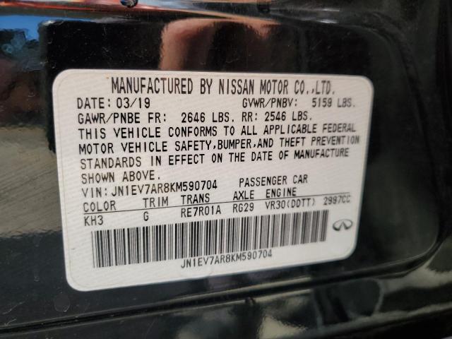 JN1EV7AR8KM590704 - 2019 INFINITI Q50 LUXE BLACK photo 12
