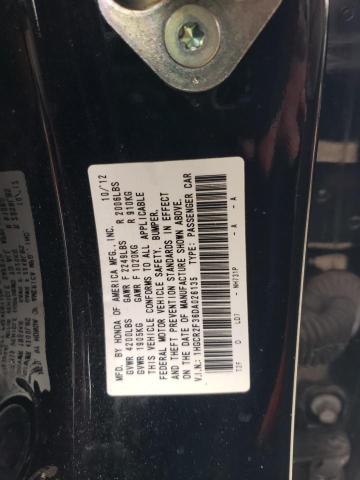 1HGCR2F36DA026135 - 2013 HONDA ACCORD LX შავი ფოტო 12