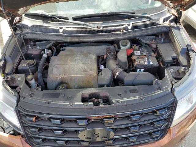 1FM5K8D85HGA28308 - 2017 FORD EXPLORER XLT Orange Foto 12