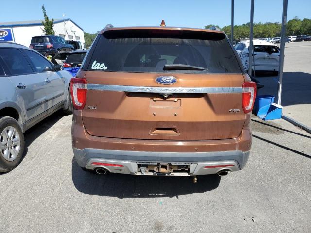 1FM5K8D85HGA28308 - 2017 FORD EXPLORER XLT Orange Foto 6