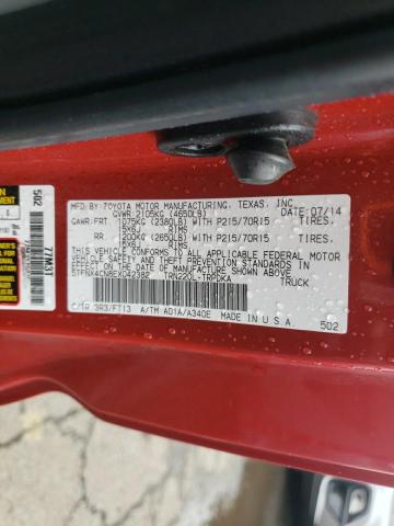 5TFNX4CN8EX042382 - 2014 TOYOTA TACOMA RED photo 12