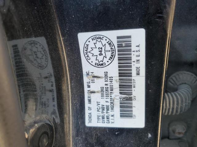 1HGCR2F97FA801405 - 2015 HONDA ACCORD TOURING BLACK photo 13