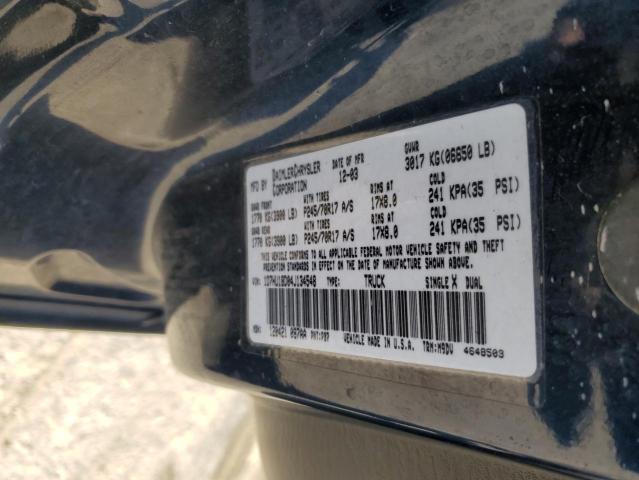 1D7HU18D04J134548 - 2004 DODGE RAM 1500 ST BLUE photo 12