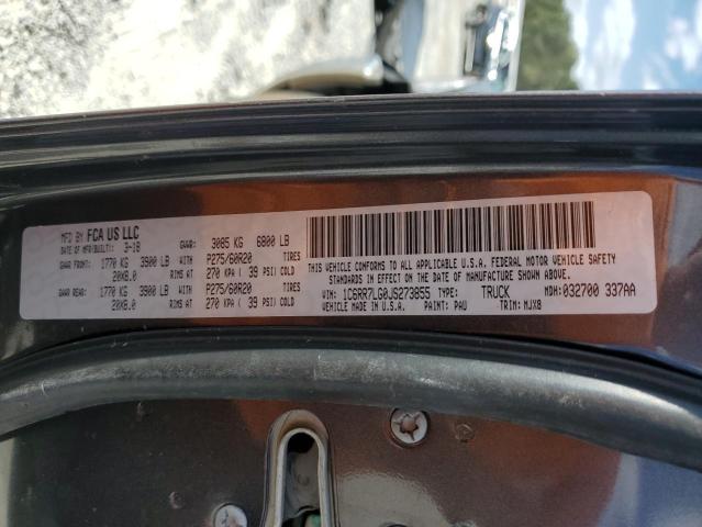 1C6RR7LG0JS273855 - 2018 RAM 1500 SLT CHARCOAL photo 12