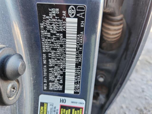 2T1BURHE6FC320259 - 2015 TOYOTA COROLLA L 灰色 照片 12