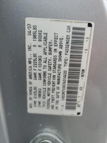 1HGCM71697A014420 - 2007 HONDA ACCORD EX 银色 照片 13