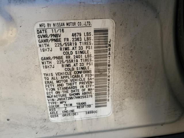 JN8AT2MV7HW258378 - 2017 NISSAN ROGUE S Gümüş foto 13