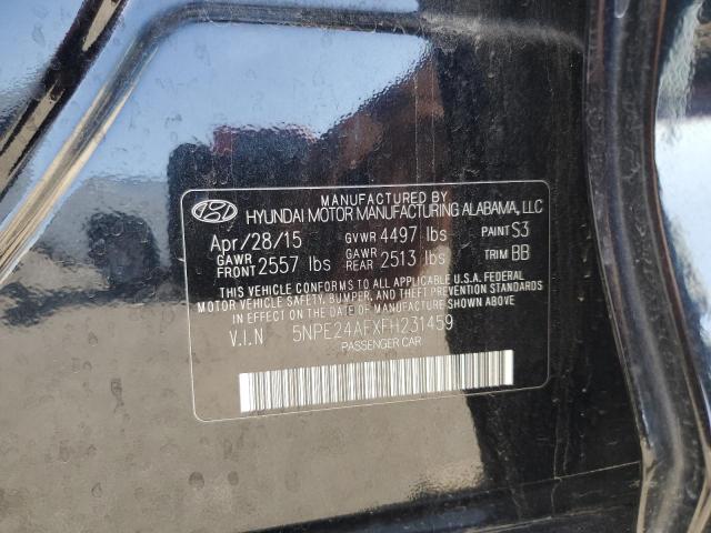 5NPE24AFXFH231459 - 2015 HYUNDAI SONATA SE 黑色 照片 12