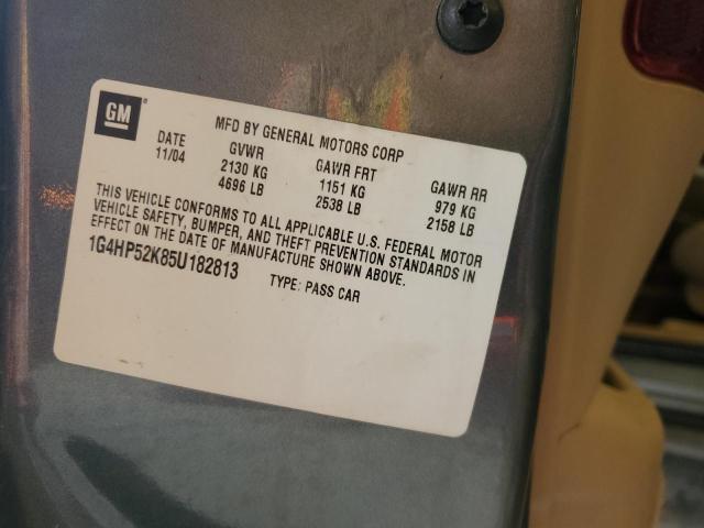 1G4HP52K85U182813 - 2005 BUICK LESABRE CUSTOM ნაცრისფერი ფოტო 12