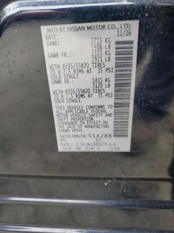 5N1DL0MN2HC514288 - 2017 INFINITI QX60 蓝色 照片 13