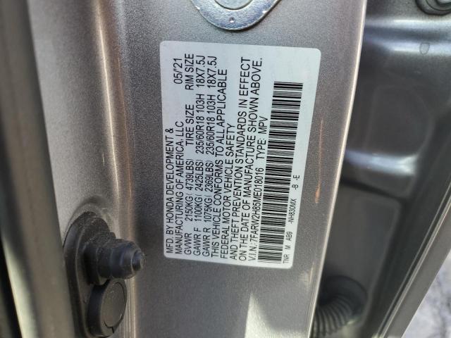 7FARW2H85ME018016 - 2021 HONDA CR-V EXL SILVER photo 13