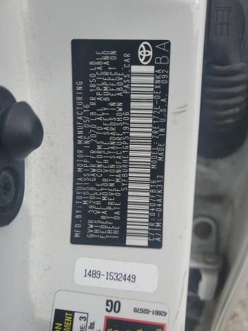 5YFBURHE1GP519706 - 2016 TOYOTA COROLLA L WHITE photo 13