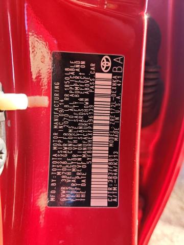 5YFBURHEXFP196139 - 2015 TOYOTA COROLLA L 红色 照片 12