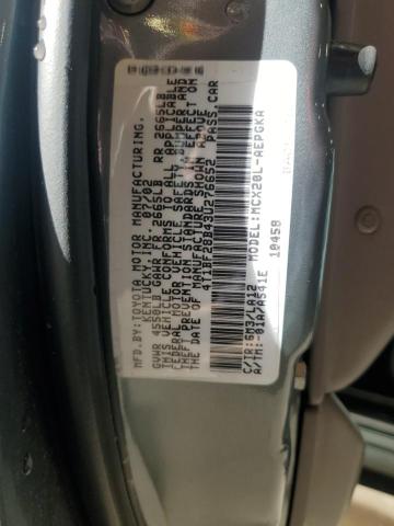 4T1BF28B43U276652 - 2003 TOYOTA AVALON XL 灰色 照片 12