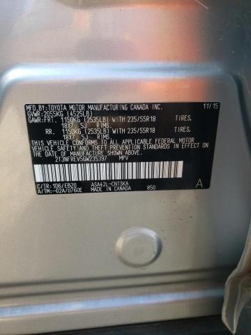 2T3NFREV5GW235397 - 2016 TOYOTA RAV4 SE SILVER photo 14