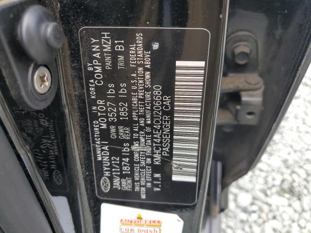 KMHCT4AE4CU206680 - 2012 HYUNDAI ACCENT GLS Negro foto 12