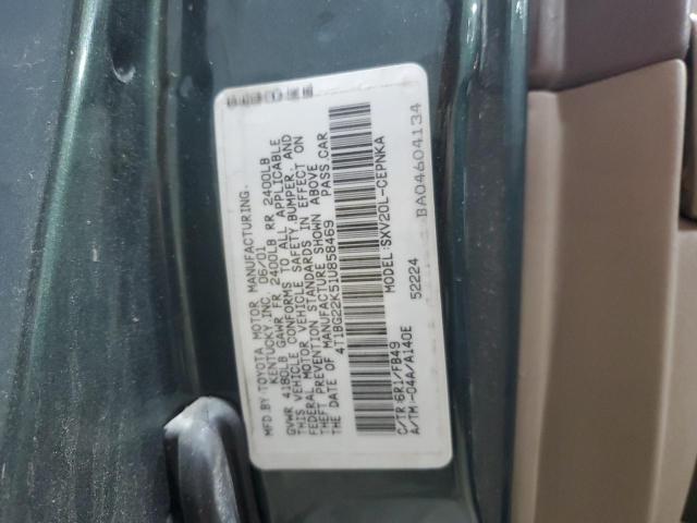 4T1BG22K51U858469 - 2001 TOYOTA CAMRY CE 绿色 照片 12
