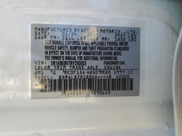 3N1AB8BV7RY290653 - 2024 NISSAN SENTRA S თეთრი ფოტო 13