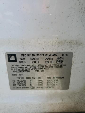 KL4CJCSB7GB705414 - 2016 BUICK ENCORE 白色 照片 12