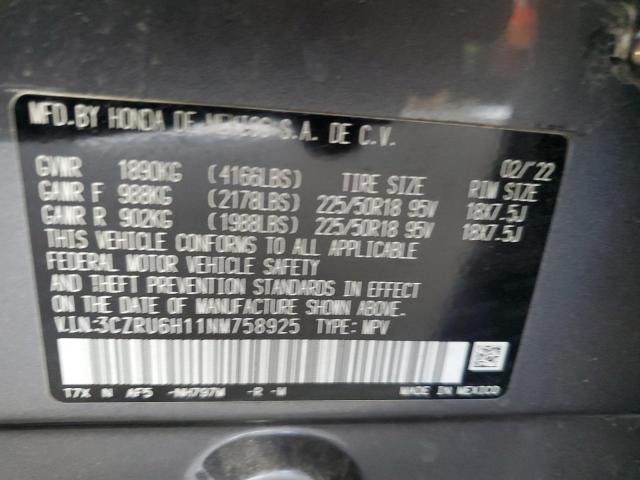 3CZRU6H11NM758925 - 2022 HONDA HR-V SPORT 灰色 照片 14