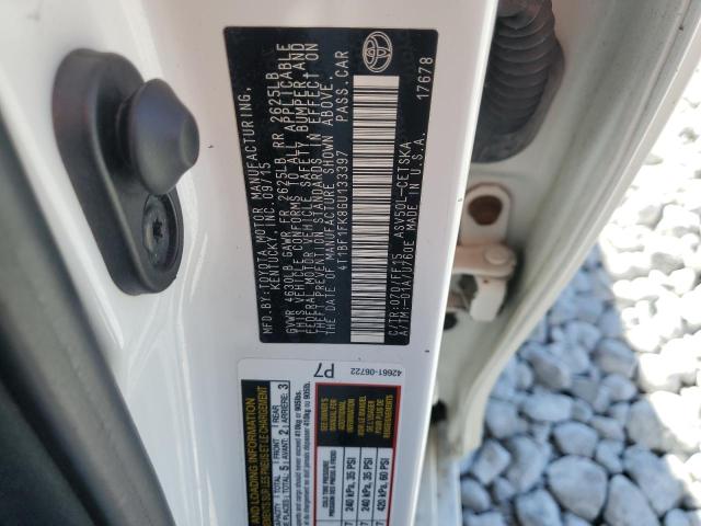 4T1BF1FK8GU133397 - 2016 TOYOTA CAMRY LE 白色 照片 12