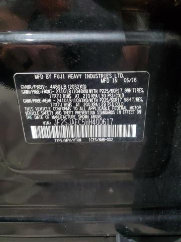 JF2SJAEC5HH400617 - 2017 SUBARU FORESTER 2.5I PREMIUM Negro foto 13