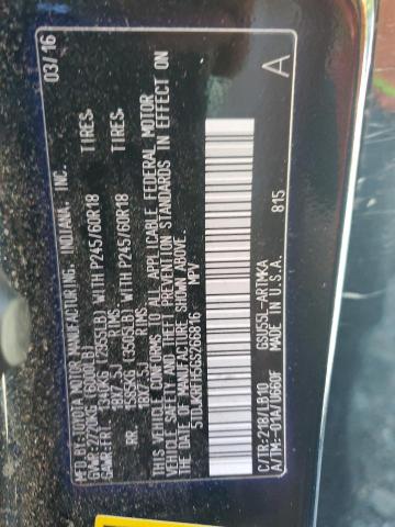 5TDJKRFH5GS266816 - 2016 TOYOTA HIGHLANDER XLE Schwarz Foto 13