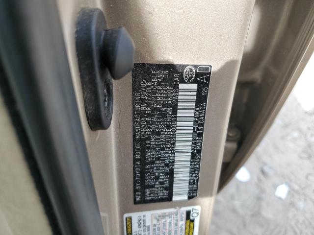 2T1BR32E15C503011 - 2005 TOYOTA COROLLA CE BEIGE photo 12