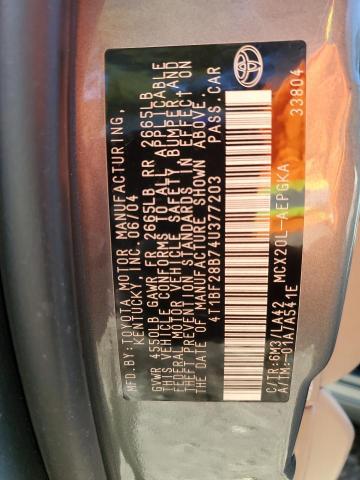 4T1BF28B74U377203 - 2004 TOYOTA AVALON XL TURQUOISE photo 13