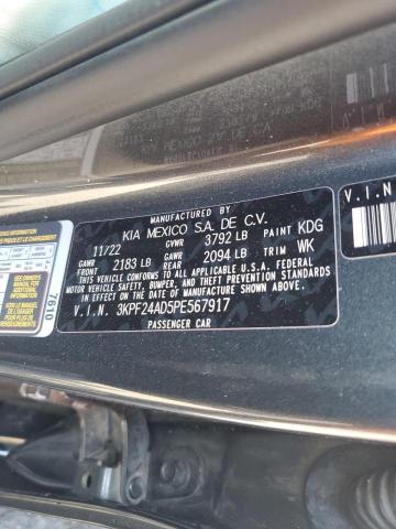 3KPF24AD5PE567917 - 2023 KIA FORTE LX GRAY photo 13