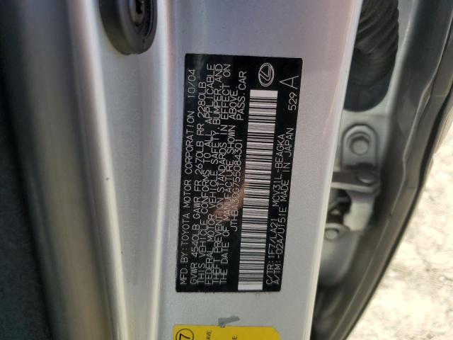 JTHBA30G755084301 - 2005 LEXUS ES 330 银色 照片 13