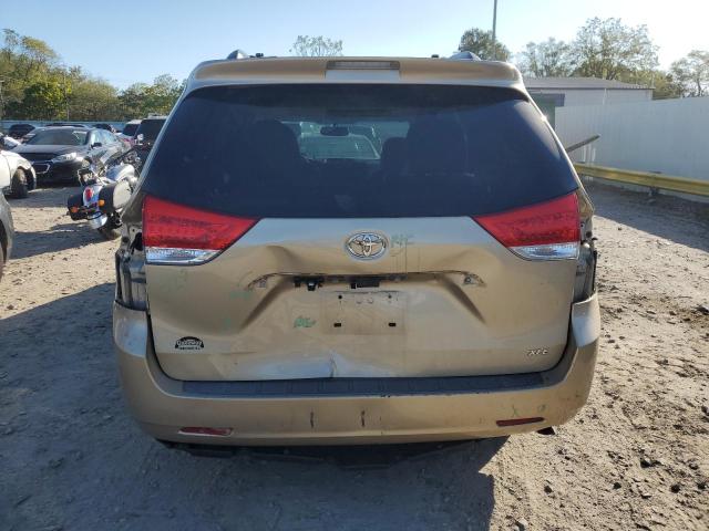 5TDYK3DC5BS040948 - 2011 TOYOTA SIENNA XLE TAN photo 6
