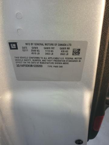 2G1WF5EK9B1228269 - 2011 CHEVROLET IMPALA LS SILVER photo 12