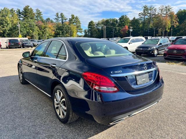 55SWF4KB3HU222509 - 2017 MERCEDES-BENZ C 300 4MATIC BLUE photo 3