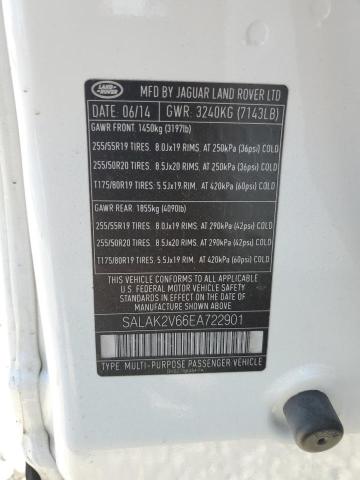 SALAK2V66EA722901 - 2014 LAND ROVER LR4 HSE LUXURY WHITE photo 13