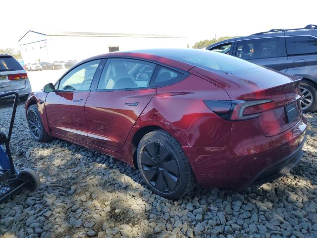 5YJ3E1EA1SF077017 - 2025 TESLA MODEL 3 RED photo 2