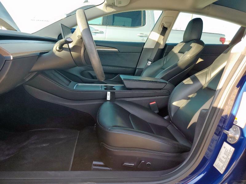 5YJ3E1EC6NF110082 - 2022 TESLA MODEL 3 BLUE photo 7