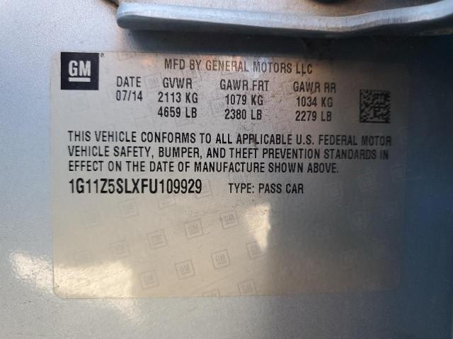 1G11Z5SLXFU109929 - 2015 CHEVROLET IMPALA LS BLUE photo 12