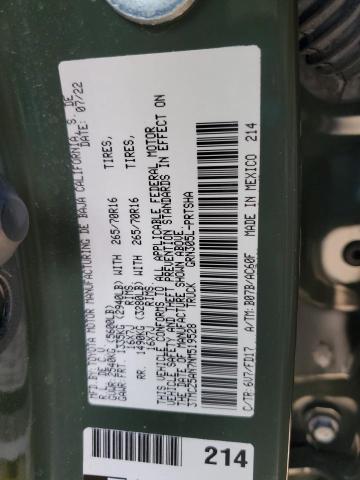 3TMCZ5AN7NM519528 - 2022 TOYOTA TACOMA DOUBLE CAB Zielony zdjęcie 12