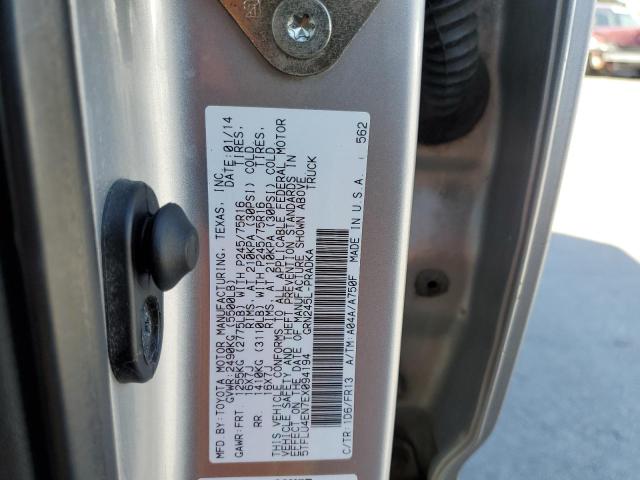 5TFLU4EN7EX094194 - 2014 TOYOTA TACOMA DOUBLE CAB SILVER photo 12