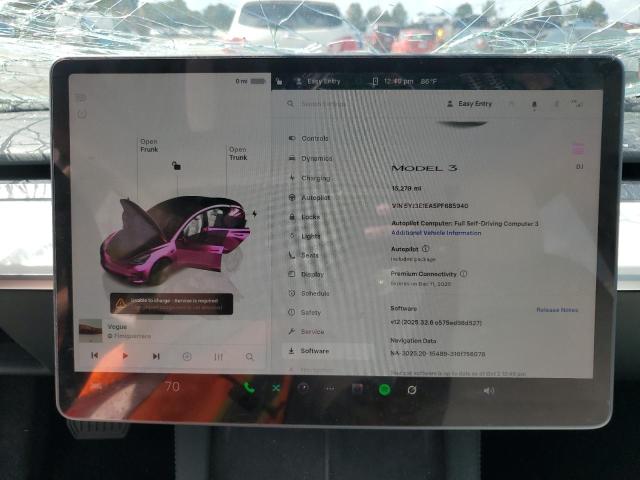 5YJ3E1EA5PF685940 - 2023 TESLA MODEL 3 GRAY photo 9