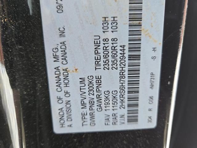 2HKRS6H78RH209444 - 2024 HONDA CR-V EXL BLACK photo 13