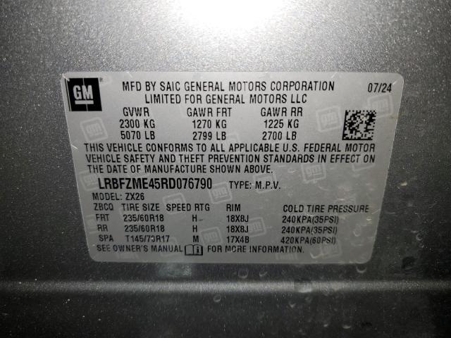 LRBFZME45RD076790 - 2024 BUICK ENVISION PREFERRED ვერცხლისფერი ფოტო 13